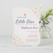 Twinkle Twinkle Little Star Baby shower Invitation (Debout devant)