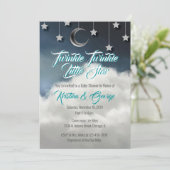 Twinkle Twinkle Little Star Baby shower Invitation (Debout devant)
