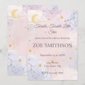 Twinkle Twinkle Little Star Baby shower Invitation (Devant / Derrière)