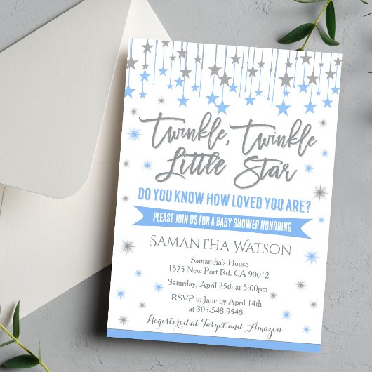Twinkle Twinkle Little Star Baby Shower Invitation