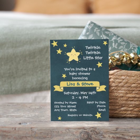 Twinkle Twinkle Little Star Baby shower Invitation