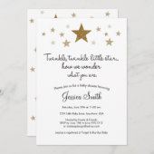 Twinkle Twinkle Little Star Baby shower Invitation (Devant / Derrière)