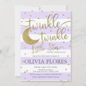 Twinkle Twinkle Little Star Baby shower Invitation (Devant)
