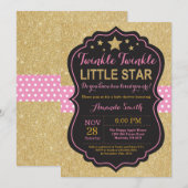 Twinkle Twinkle Little Star Baby shower Invitation (Devant / Derrière)