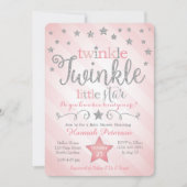 Twinkle Twinkle Little Star Baby shower Invitation (Devant)