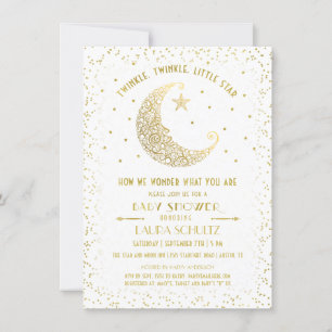Twinkle Twinkle Little Star Baby shower Invitation Kaart