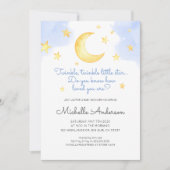 Twinkle Twinkle Little Star Baby shower Invitation Kaart (Voorkant)