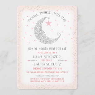 Twinkle Twinkle Little Star Baby shower Invitation Kaart