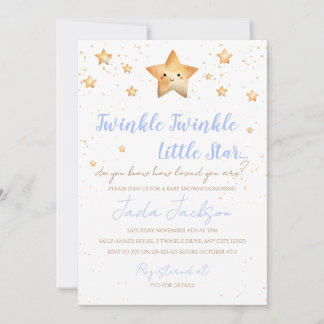 Twinkle Twinkle Little Star Baby Shower Invitation Kaart