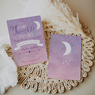 Twinkle Twinkle Little Star Baby shower Invitation Kaart