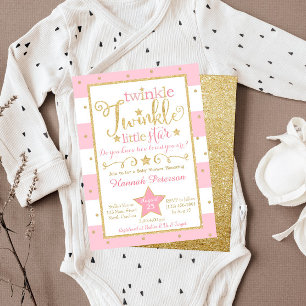 Twinkle Twinkle Little Star Baby shower Invitation Kaart