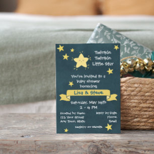 Twinkle Twinkle Little Star Baby shower Invitation Kaart