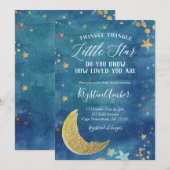 Twinkle Twinkle Little Star Baby shower Kaart (Voorkant / Achterkant)