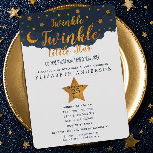 Twinkle Twinkle Little Star Baby Shower Kaart