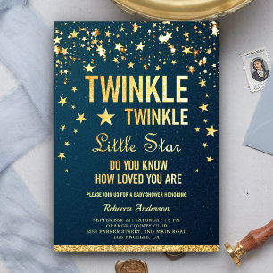 Twinkle Twinkle Little Star Baby shower Kaart