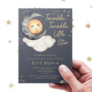 Twinkle Twinkle Little Star Baby shower Kaart