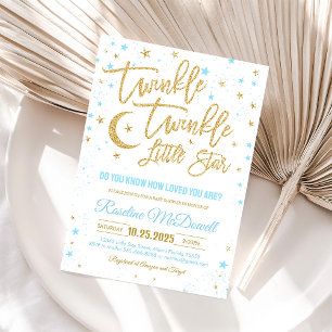 Twinkle Twinkle Little Star Baby shower Kaart