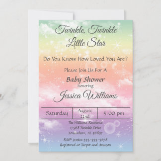 Twinkle Twinkle Little Star Baby shower Kaart