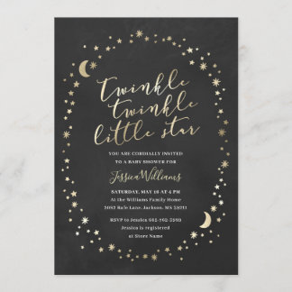 Twinkle twinkle little star Baby shower Kaart