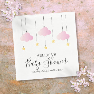 Twinkle Twinkle Little Star Baby shower Meisje Roz Servet