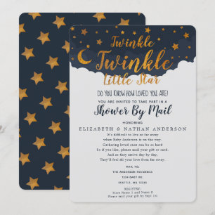 Twinkle Twinkle Little Star Baby shower per post Kaart