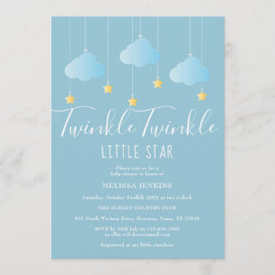 Twinkle Twinkle Little Star Baby shower / Sprinkle Kaart