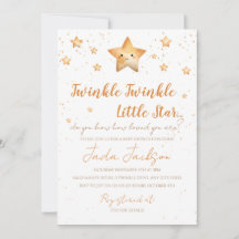 Twinkle Twinkle Little Star Baby Shower Uitnodigin