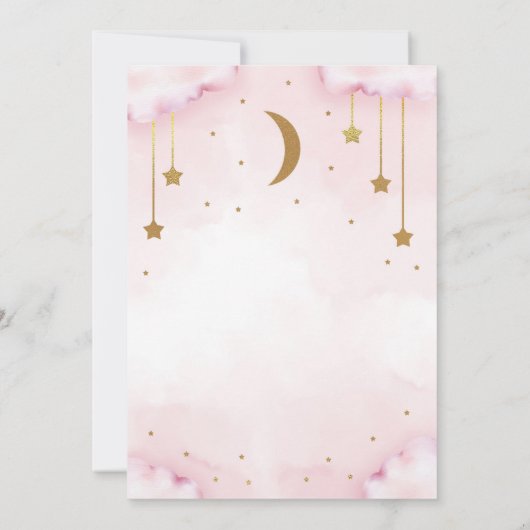 Twinkle Twinkle Little Star Baby Shower Uitnodigin Kaart (Achterkant)