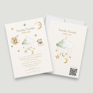 Twinkle Twinkle Little Star Beer Maan Baby Shower Kaart