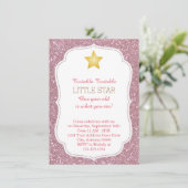Twinkle Twinkle Little Star Birthday Invitation Kaart (Staand voorkant)