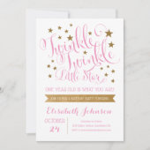 Twinkle Twinkle Little Star Birthday Invitation Kaart (Voorkant)