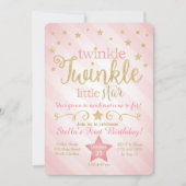 Twinkle Twinkle Little Star Birthday Invitation Kaart (Voorkant)