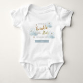 Twinkle Twinkle Little Star Blauw 1e Verjaardag Romper (Voorkant)