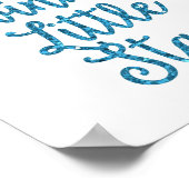 Twinkle Twinkle Little Star Blauwe Glitters Poster (Hoek)