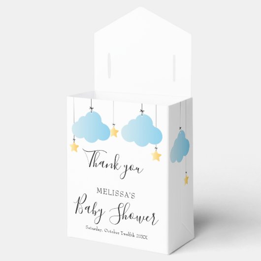 Twinkle Twinkle Little Star Blauwe Jongen Baby Sho Bedankdoosjes (Geopend)