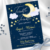Twinkle Twinkle Little Star Blue Baby Boy Shower Kaart