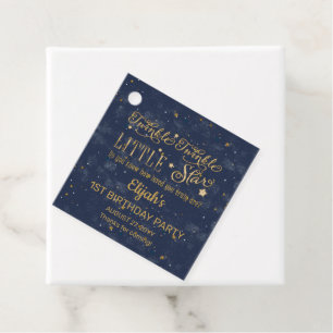 Twinkle Twinkle Little Star Boy 1st Birthday Party Bedankjes Labels