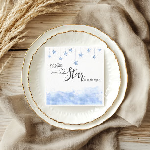 Twinkle Twinkle Little Star Boy Blue Baby Shower Servet