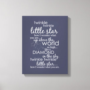 Twinkle Twinkle Little Star Canvas Afdruk
