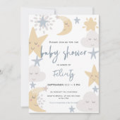 Twinkle Twinkle Little Star Celestial Baby shower Kaart (Voorkant)