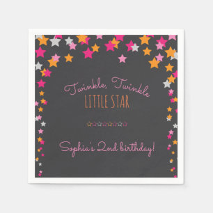 Twinkle Twinkle Little Star Chalkboard Birthday Servet