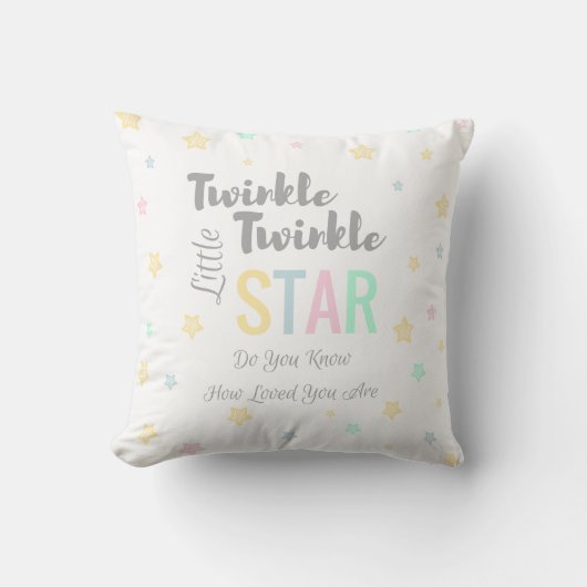Twinkle Twinkle Little Star - Custom Baby Pillow Kussen (Voorkant)