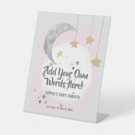 Twinkle Twinkle Little Star Custom Words Reclamebord Met Voetstuk