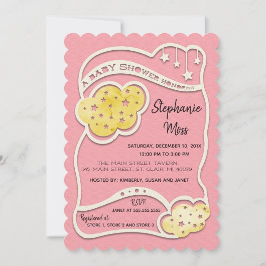 Twinkle Twinkle Little Star Cutout Invitation (Dos)