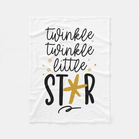 Twinkle Twinkle Little Star Doodle Fleece Deken (Voorkant)