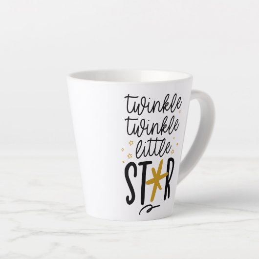 Twinkle Twinkle Little Star Doodle Latte Mok (Rechterhoek)