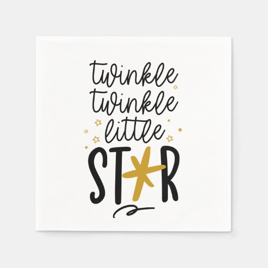 Twinkle Twinkle Little Star Doodle Servet (Voorkant)