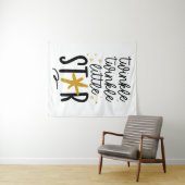 Twinkle Twinkle Little Star Doodle Wandkleed (In Situ (horizontaal))