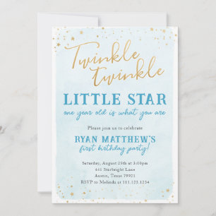 Twinkle Twinkle Little Star Feest Uitnodiging