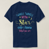 Twinkle Twinkle Little Star Gender onthulling part T-shirt (Design voorkant)